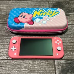 Nintendo Switch Lite Coral With Case