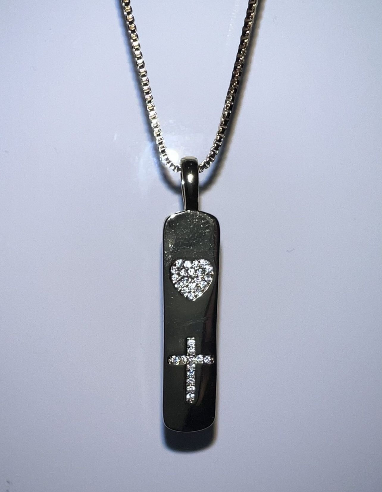 Love And Faith Bar Necklace