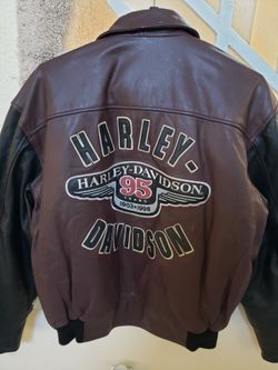 Harley Davidson Motorcycles Leather Jacket 95 Years Aniverary 