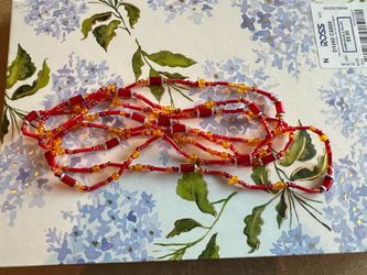 Red beaded necklace