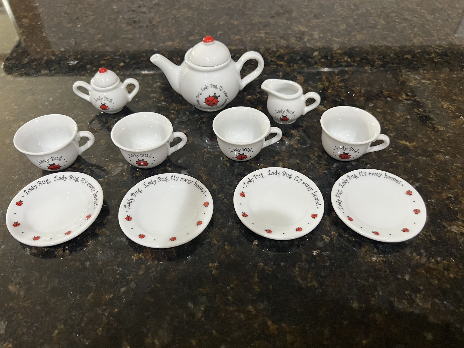 13 Piece Ladybug Tea Set by Schylling
