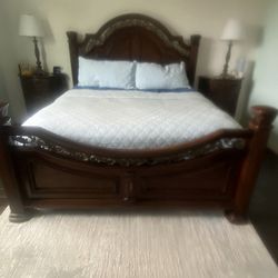 King Size Bed And 2 Bedside Tables