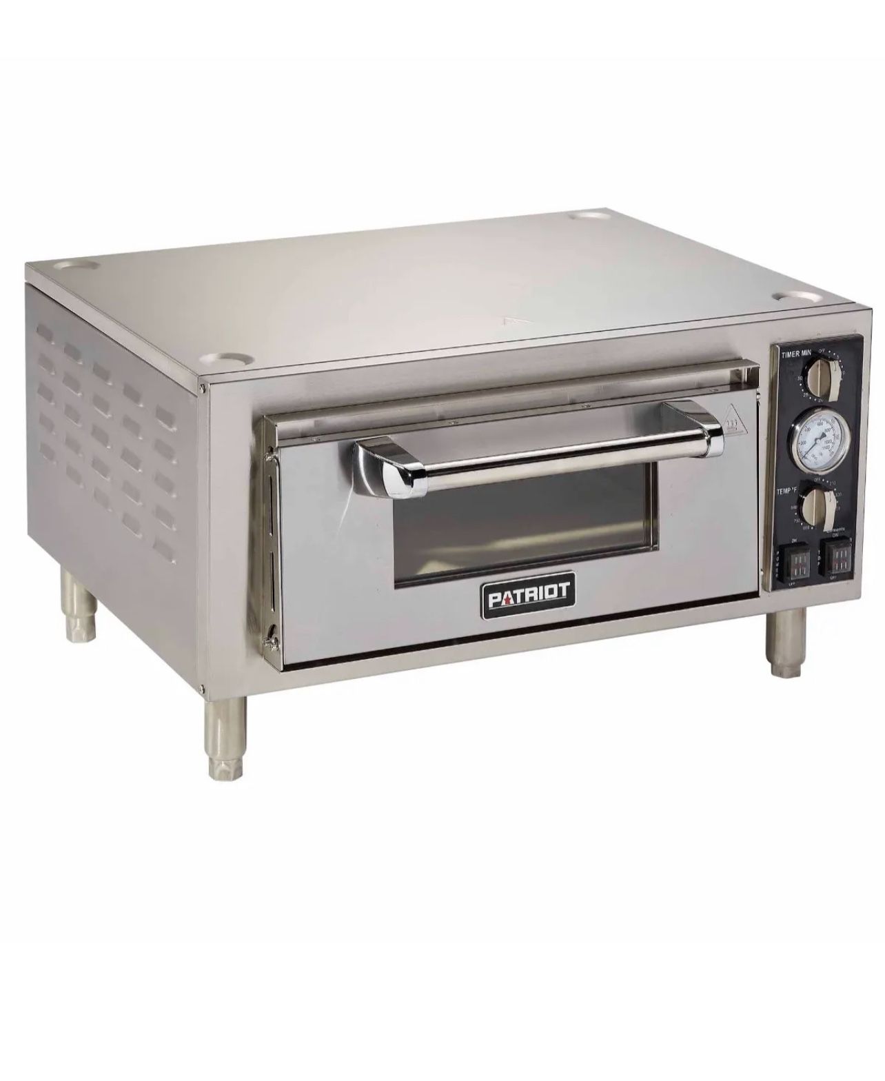 PATRIOT FP-08D 120V COUNTERTOP PIZZA OVEN WITH CERAMIC 18" DECK 28"W