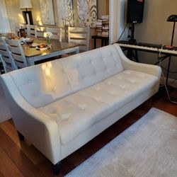 White Leather Sofa