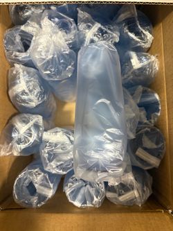 21 pack plastic champagne flutes clear blue