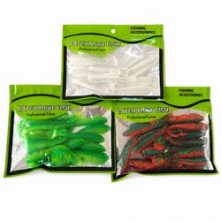 FiFiFi 3” T-Tail Soft Plastic Bass Lures 45 Pack 3 Color Variety Pack
