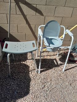Shower Transfer Chair $15 or Portable Toilet Bedside Commode $25  See All Photos Read Description