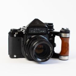 Pentax 67 w/wood Grip & Lenses