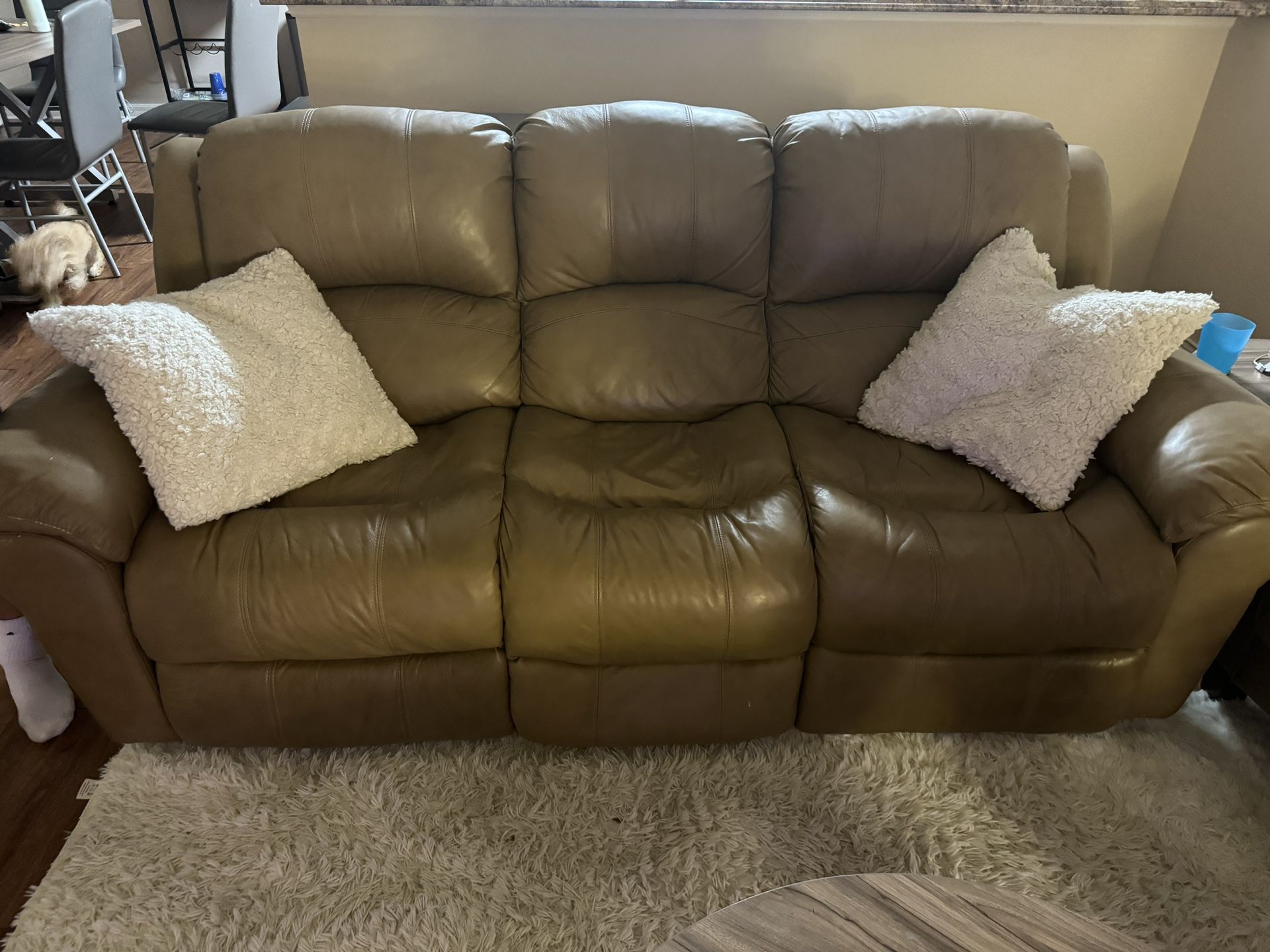Electric reclinable Leather Couch 