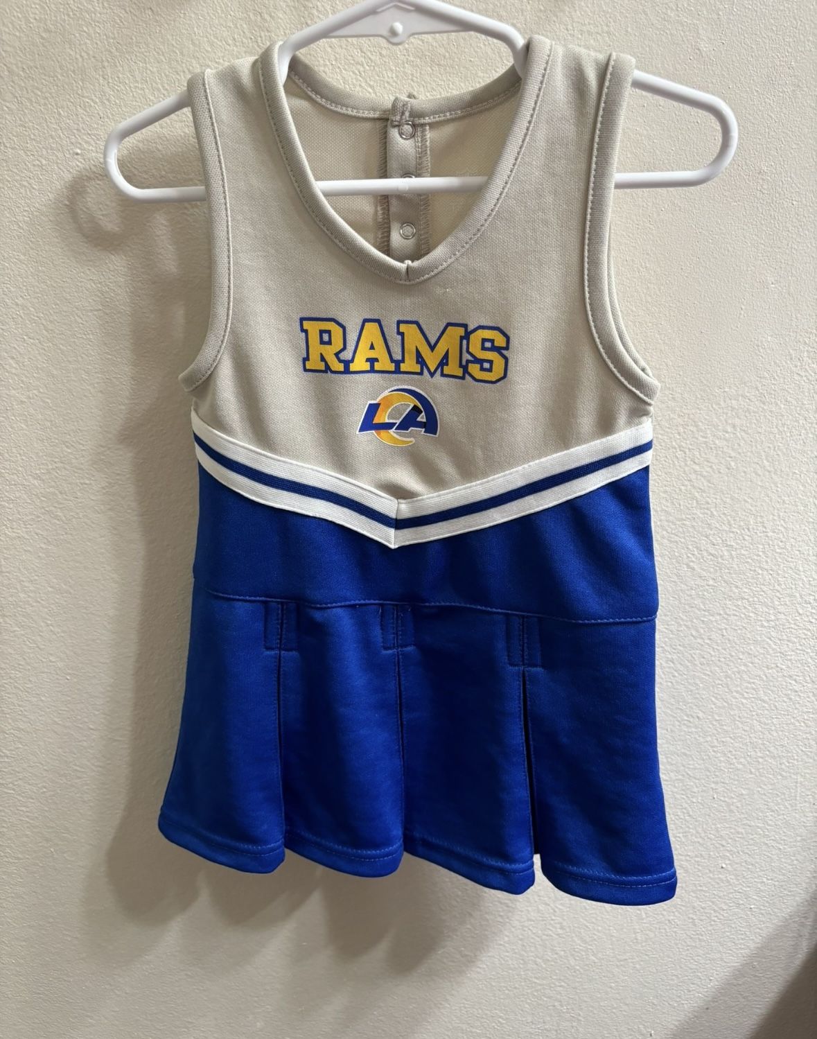 Los Angeles Rams Girls Toddler Cheer Captain Dress with Bloomers