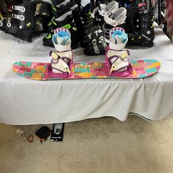 Burton Kids Snowboard Package With Boots And Bindings 
