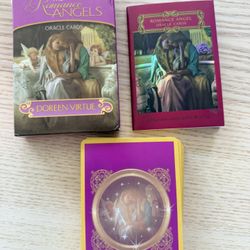 Doreen Virtue Romance Angels Oracle Cards – Gold Gilded Deck + Guidebook