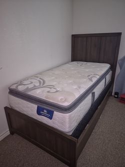 Twin Bed Frame and Mattress set