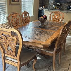 Dinning table with China