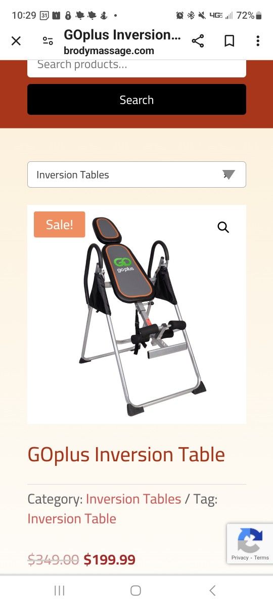Go Plus Inversion Table For Back Hip Pain Pressure Release