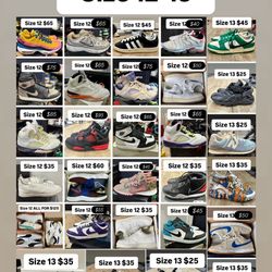 Jordan’s Nikes and more size 12-13 men’s shoes