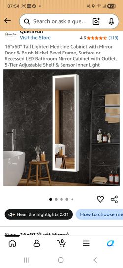 Lighted medicine cabinet