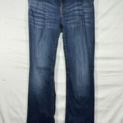 True Religion Women's Blue Denim Mid-Rise Bootcut Jeans Size 31
