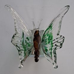 Art Glass Butterfly Paperweight 
