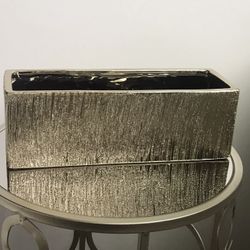 Glass Ceramic Etched Rectangular Vase