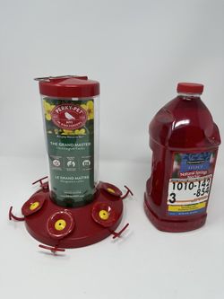 Hummingbird Feeder And Nectar Great Gift!