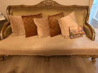 Gold Carved Sofa