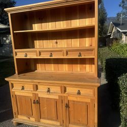 Solid Wood Dining Hutch 