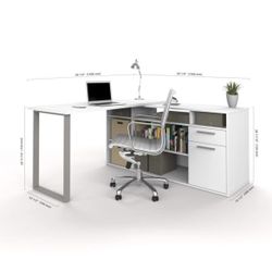 L Shaped Desk Swings Out