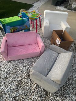 FREE! Pick it up today! Kids furniture, glassware