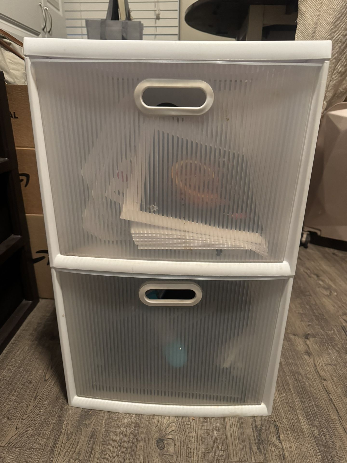 Double Stacked Storage Drawers