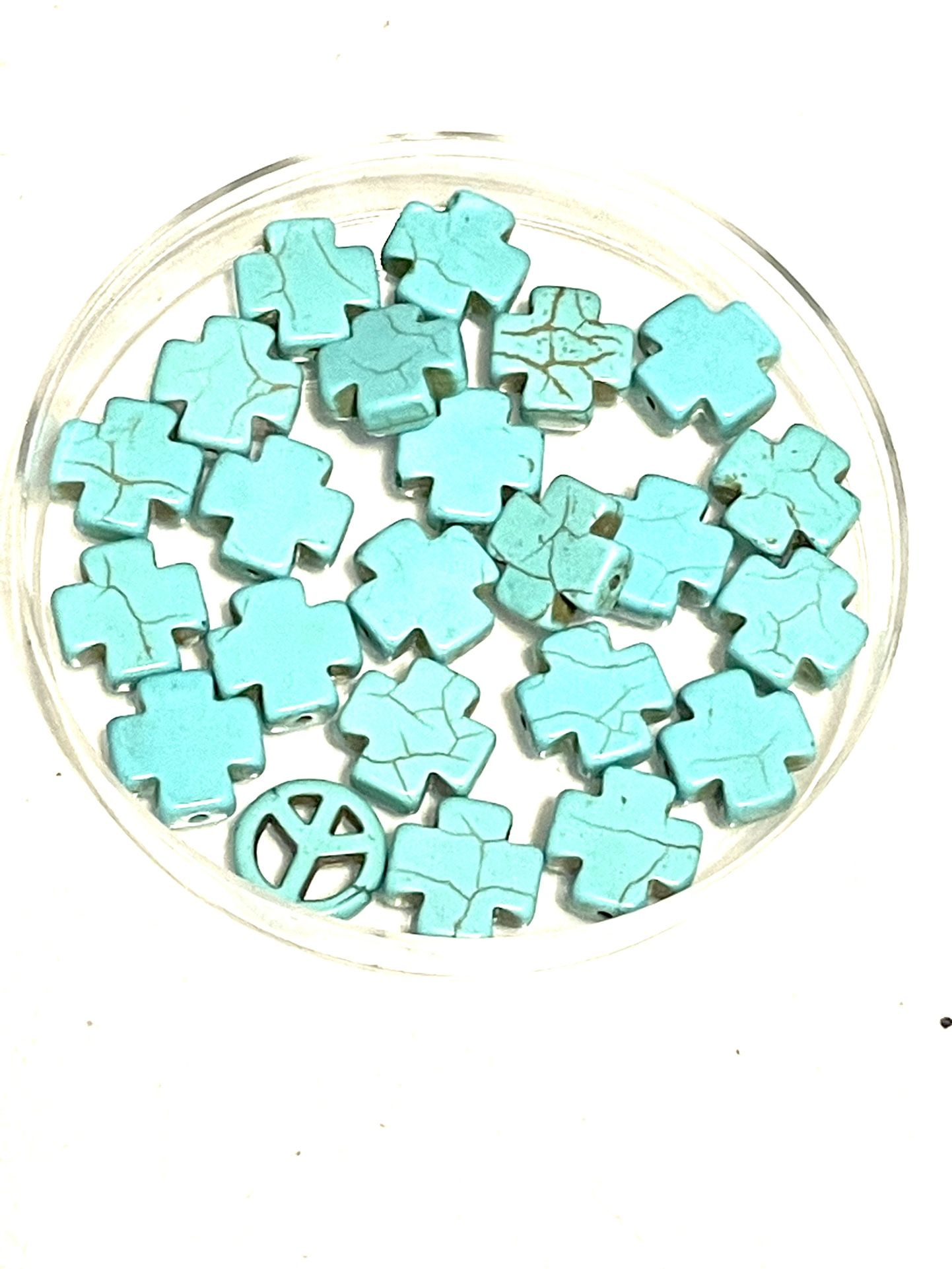 Lot Of Ceramic Turquoise Beads 