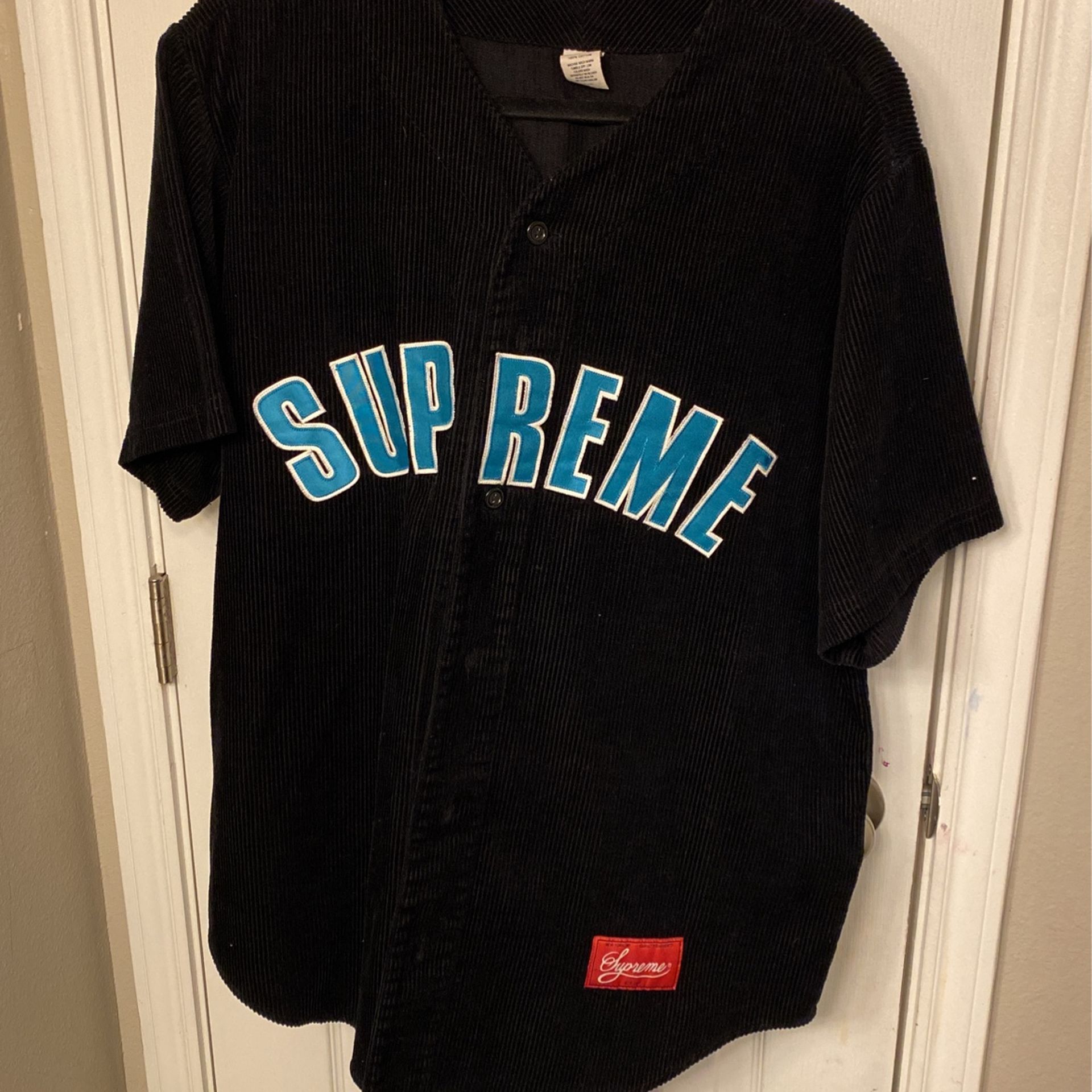 Supreme Corduroy Baseball Jersey Sz Large 