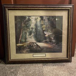 Vintage Lord Bless People With Peace Framed Art