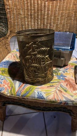 LOMBARD OF ENGLAND NAUTICAL HAMMERED BRASS 1950’s UMBRELLA/WALKING STICKS THEN