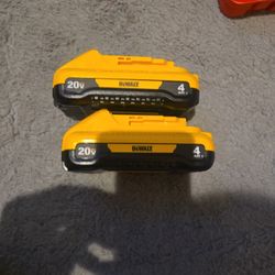 DeWalt 20V 4ah Batteries 