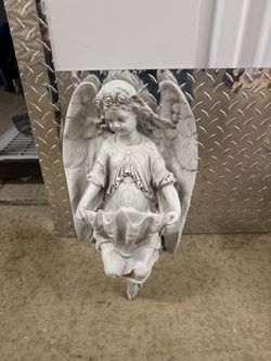 Design Toscano 17" Brixton Abbey Angel Resin Wall Sculpture Potpourri Holder