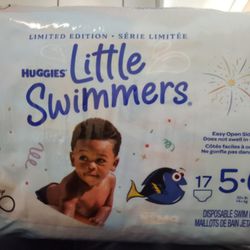 Huggies Little Swimmers Size 5-6 32+Lbs 17 Count 