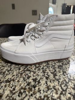 White platform vans