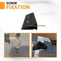 Curb Ramps for Sidewalks 2" Rise Rubber Curb Ramps Threshold Ramp for Driveway Shed Ramp for Riding Mower Garage Ramp Door Threshold Ramp for Wheelcha