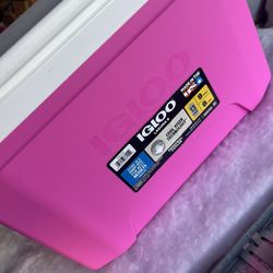 New Pink Igloo Cooler 