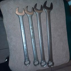 Challenger By Proto Big Wrenches 4 PC Set. 1-1/4, 1-1/8, 1-1/16, & 1". Good!