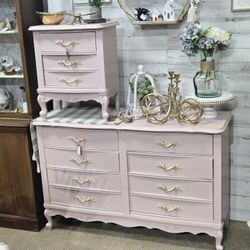 French Provincial Set Dresser + Nightstand