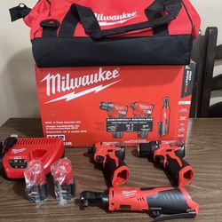 Milwaukee M12 Brushless 3-Tool Combo Kit 