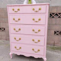 Gorgeous Pink Vintage Dresser