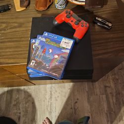 PS4 With Controller And 3 Games 