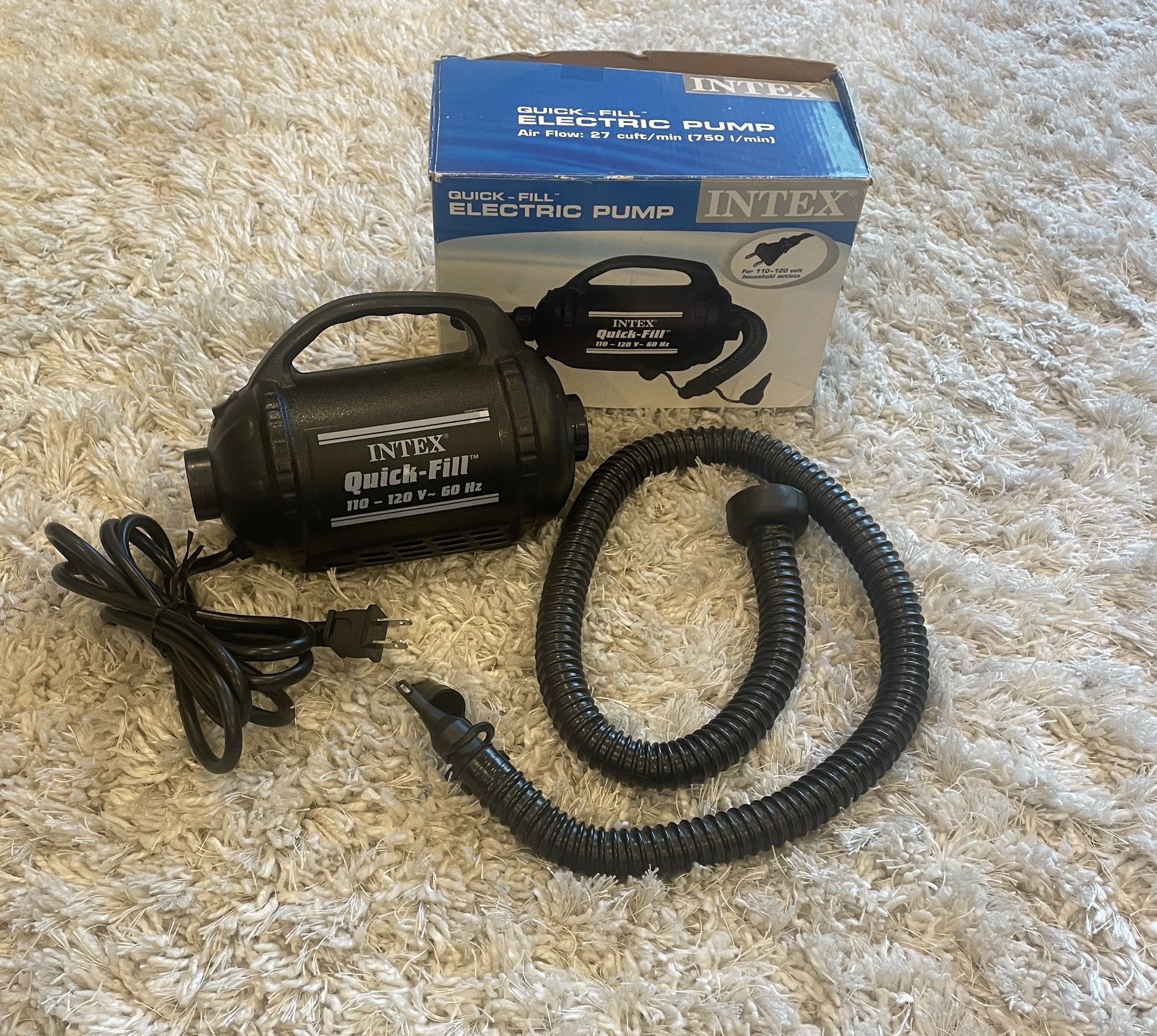 Intex Quick-Fill Electric Air Pump -  plug in - Black