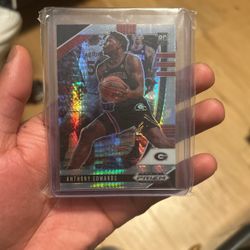 ANTHONY EDWARDS PRIZM ROOKIE CARD JERSEY #5 UGA TIMBERWOLVES 2020 Prizm
