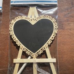 Heart Chalk Board Easel
