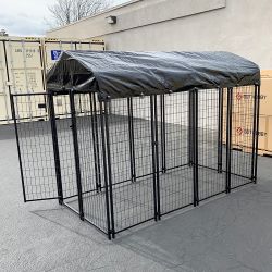 $290 (New) Large heavy duty kennel with cover dog cage crate pet playpen (8’l x 4’w x 6’h)