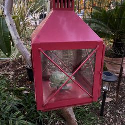 Glass And  Metal Decorative Hanging Lanter